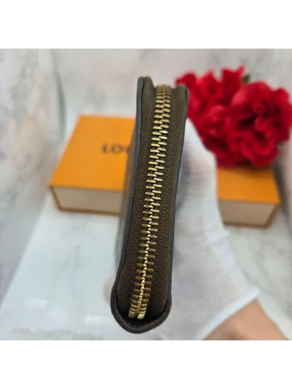 Louis Vuitton Monogram Empreinte Zippy Wallet Light Brown